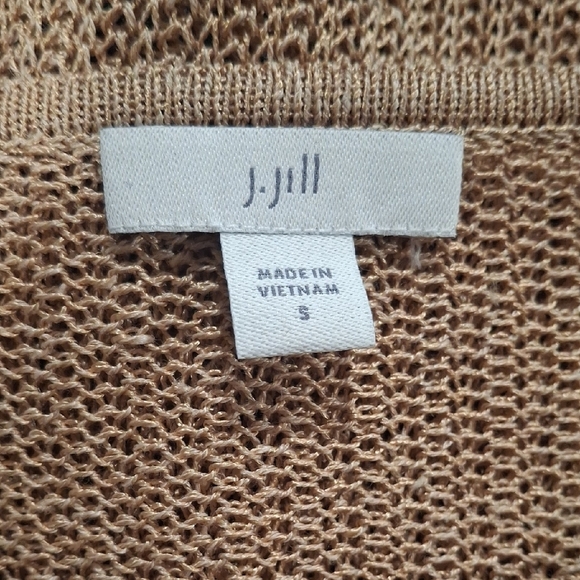 J. Jill Tan Crew Neck Sweater with Textured Knit - Picture 3 of 5